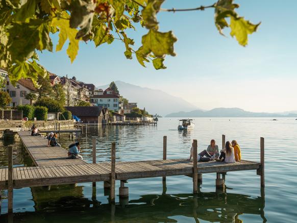 Evening atmosphere on Lake Zug